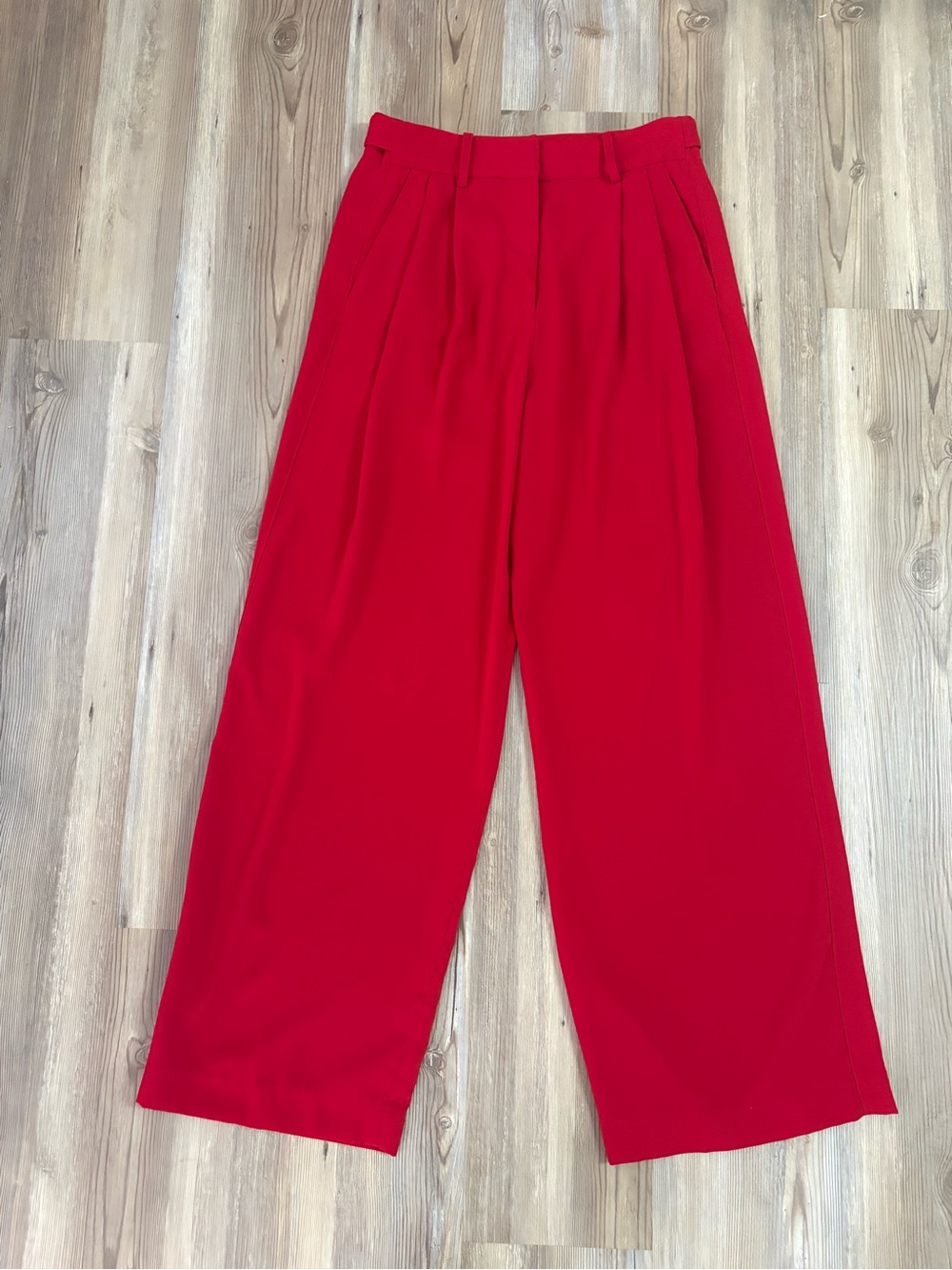 Gibson Latimer Vibrant Red Wide-Leg Trousers